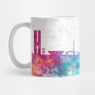 Brasilia skyline in watercolor Mug